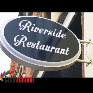 Çift taraflı oval tabela ışıksız